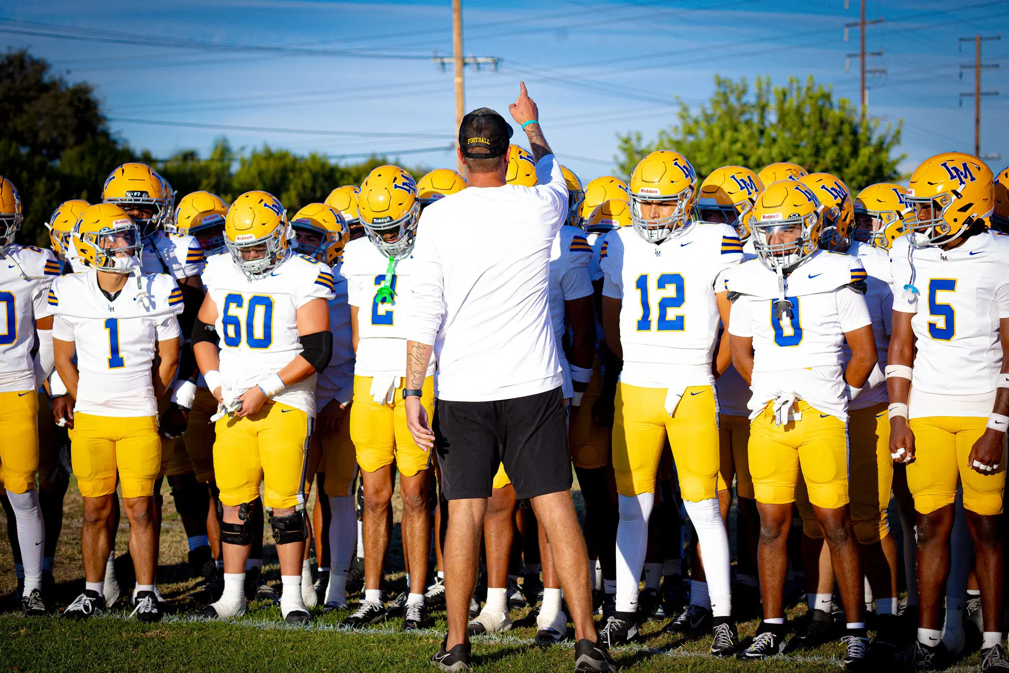 La Mirada Matadores Football Coach Talking to the Team